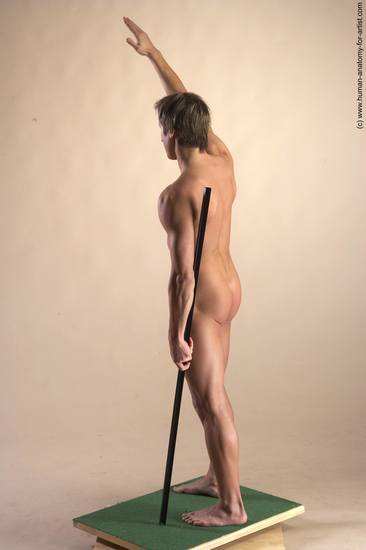 Nude Man White Standing poses - ALL Athletic Short Brown Standing poses - simple Realistic