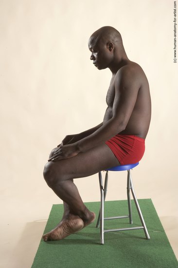 Underwear Man White Sitting poses - simple Average Short Brown Sitting poses - ALL Academic