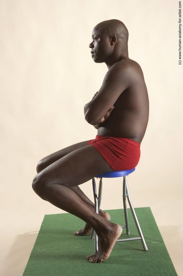 Underwear Man White Sitting poses - simple Average Short Brown Sitting poses - ALL Academic