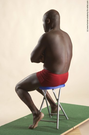 Underwear Man White Sitting poses - simple Average Short Brown Sitting poses - ALL Academic