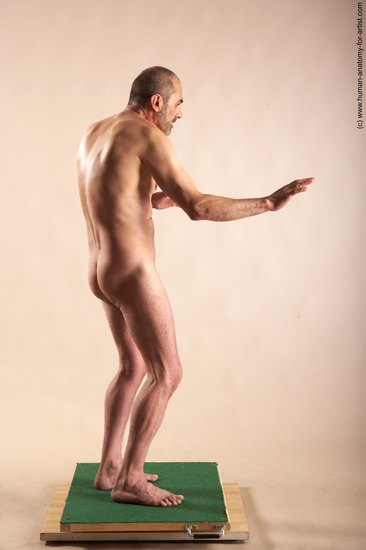 Nude Man White Standing poses - ALL Slim Bald Standing poses - simple Realistic