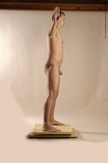 Nude Man White Standing poses - ALL Average Short Brown Standing poses - simple Realistic