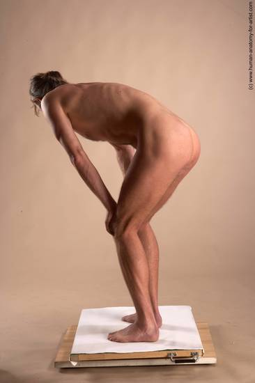 Nude Man White Standing poses - ALL Slim Short Brown Standing poses - simple Realistic