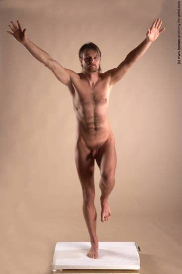 Nude Man White Standing poses - ALL Slim Short Brown Standing poses - simple Realistic