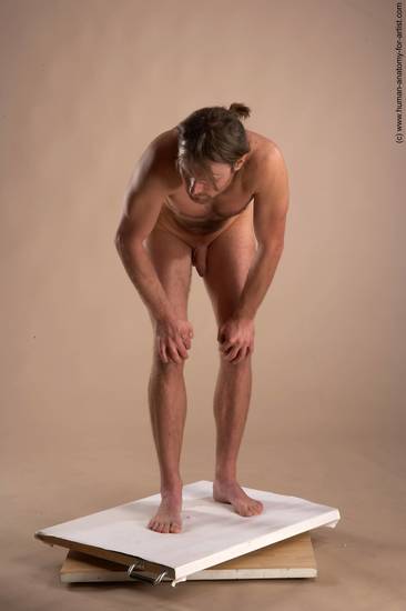 Nude Man White Standing poses - ALL Slim Short Brown Standing poses - simple Realistic