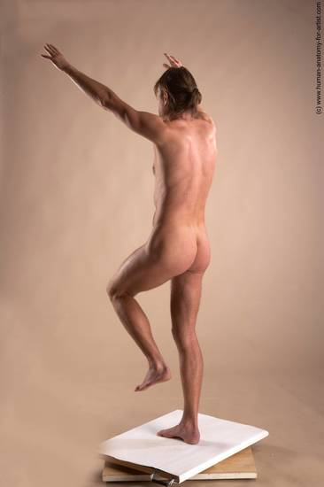 Nude Man White Standing poses - ALL Slim Short Brown Standing poses - simple Realistic