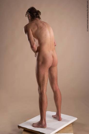 Nude Man White Standing poses - ALL Slim Short Brown Standing poses - simple Realistic