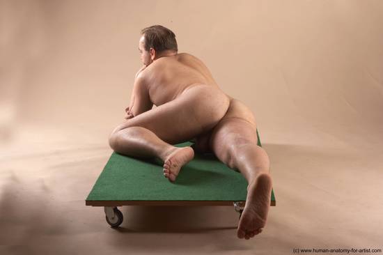 Nude Man White Laying poses - ALL Average Short Brown Laying poses - on stomach Realistic