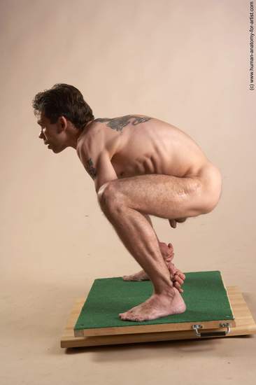 Nude Man White Standing poses - ALL Underweight Short Brown Standing poses - simple Realistic