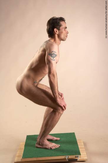 Nude Man White Standing poses - ALL Underweight Short Brown Standing poses - simple Realistic