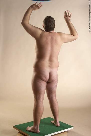 Nude Man White Standing poses - ALL Overweight Short Brown Standing poses - simple Realistic