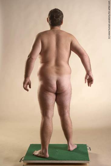 Nude Man White Standing poses - ALL Overweight Short Brown Standing poses - simple Realistic