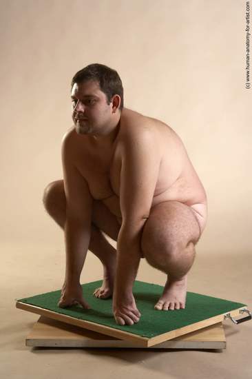 Nude Man White Standing poses - ALL Overweight Short Brown Standing poses - simple Realistic