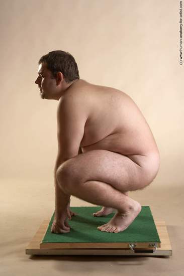 Nude Man White Standing poses - ALL Overweight Short Brown Standing poses - simple Realistic