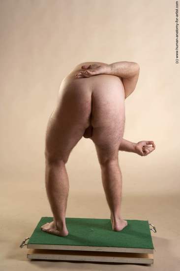 Nude Man White Standing poses - ALL Overweight Short Brown Standing poses - simple Realistic