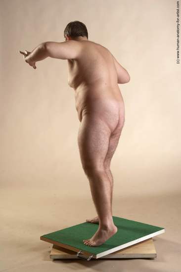 Nude Man White Standing poses - ALL Overweight Short Brown Standing poses - simple Realistic