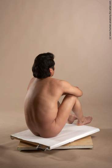 Nude Man Another Sitting poses - simple Chubby Short Black Sitting poses - ALL Realistic