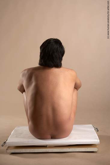 Nude Man Another Sitting poses - simple Chubby Short Black Sitting poses - ALL Realistic