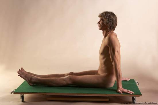 Nude Man White Sitting poses - simple Slim Short Grey Sitting poses - ALL Realistic