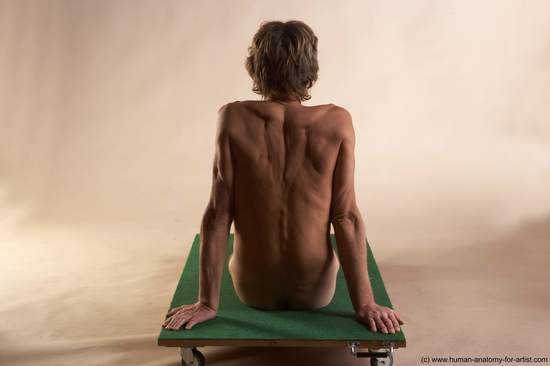 Nude Man White Sitting poses - simple Slim Short Grey Sitting poses - ALL Realistic