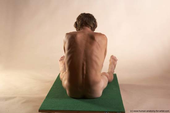 Nude Man White Sitting poses - simple Slim Short Grey Sitting poses - ALL Realistic