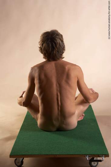 Nude Man White Sitting poses - simple Slim Short Grey Sitting poses - ALL Realistic