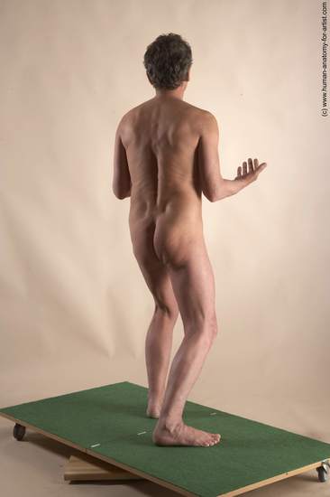 Nude Man White Standing poses - ALL Slim Short Grey Standing poses - simple Realistic