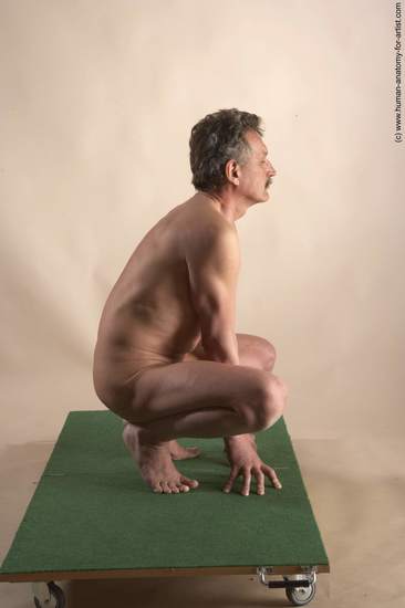 Nude Man White Slim Short Grey Sitting poses - ALL Realistic