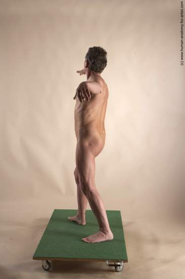 Nude Man White Standing poses - ALL Slim Short Grey Standing poses - simple Realistic