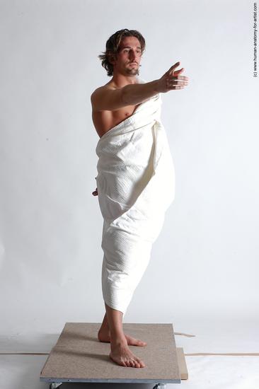 Drape Man White Standing poses - ALL Slim Short Brown Standing poses - simple Academic