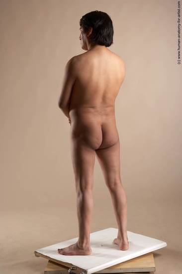 Nude Man Another Standing poses - ALL Chubby Short Black Standing poses - simple Realistic