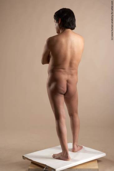 Nude Man Another Standing poses - ALL Chubby Short Black Standing poses - simple Realistic