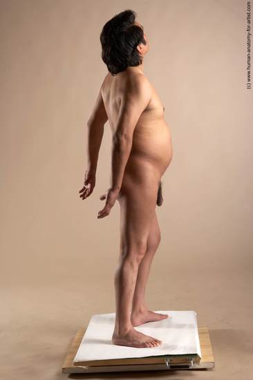 Nude Man Another Standing poses - ALL Chubby Short Black Standing poses - simple Realistic