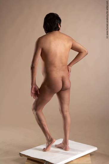 Nude Man Another Standing poses - ALL Chubby Short Black Standing poses - simple Realistic