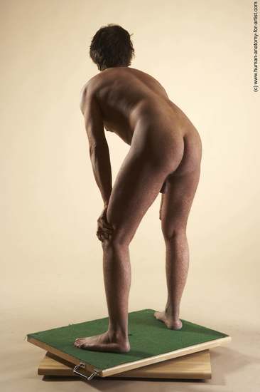 Nude Man White Standing poses - ALL Slim Short Brown Standing poses - simple Realistic