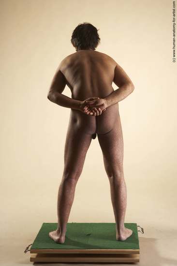 Nude Man White Standing poses - ALL Slim Short Brown Standing poses - simple Realistic