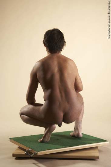 Nude Man White Laying poses - ALL Slim Short Brown Laying poses - on stomach Realistic