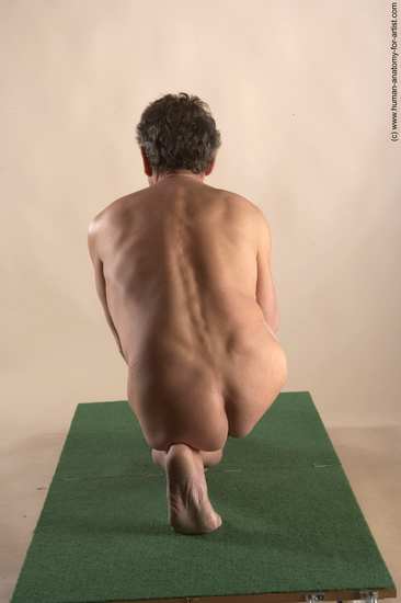 Nude Man White Kneeling poses - ALL Slim Short Grey Kneeling poses - on one knee Realistic