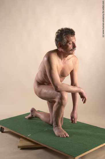 Nude Man White Kneeling poses - ALL Slim Short Grey Kneeling poses - on one knee Realistic