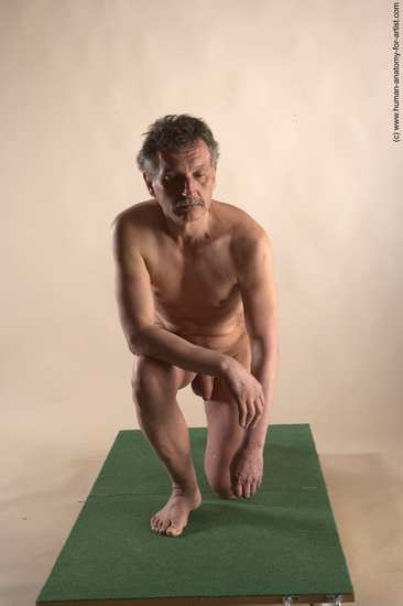 Nude Man White Kneeling poses - ALL Slim Short Grey Kneeling poses - on one knee Realistic