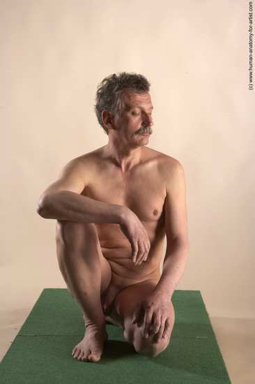 Nude Man White Kneeling poses - ALL Slim Short Grey Kneeling poses - on one knee Realistic