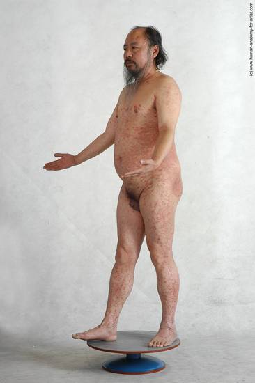 and more Nude Man Asian Standing poses - ALL Chubby Bald Black Standing poses - simple Realistic