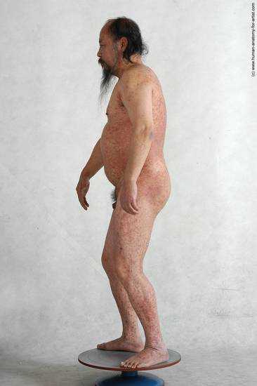 and more Nude Man Asian Standing poses - ALL Chubby Bald Black Standing poses - simple Realistic