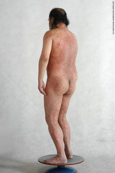 and more Nude Man Asian Standing poses - ALL Chubby Bald Black Standing poses - simple Realistic