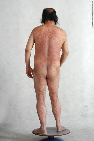 and more Nude Man Asian Standing poses - ALL Chubby Bald Black Standing poses - simple Realistic