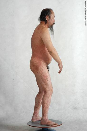 and more Nude Man Asian Standing poses - ALL Chubby Bald Black Standing poses - simple Realistic