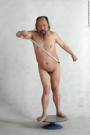 and more Nude Man Asian Standing poses - ALL Chubby Bald Black Standing poses - simple Realistic