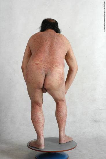 and more Nude Man Asian Standing poses - ALL Chubby Bald Black Standing poses - simple Realistic