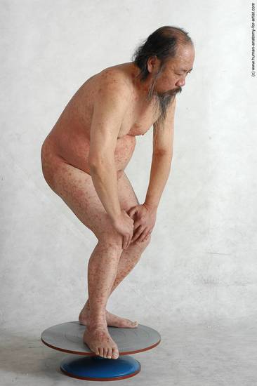 and more Nude Man Asian Standing poses - ALL Chubby Bald Black Standing poses - simple Realistic