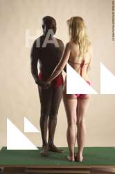 Underwear Woman - Man Black Standing poses - ALL Average Bald Standing poses - simple Academic